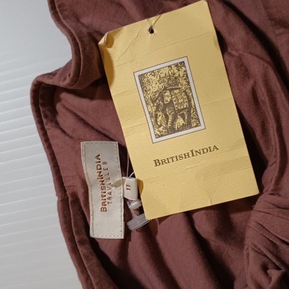 British India Traveller Brown Gathered Front Strapless Top A24 - Picture 4 of 7